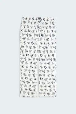 Pantalon de pyjama avec poney distinctif - Pantalon | Blanc