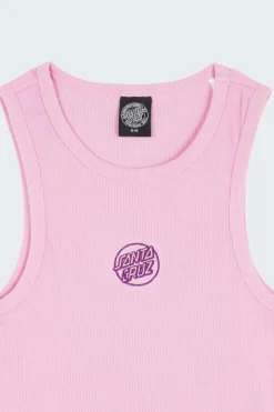 Partial Dot Emb Tank - Débardeur | Rose