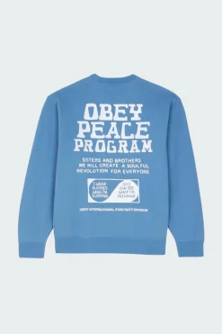 PEACE PROGRAM CREW - Sweatshirt | Bleu