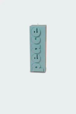 PEACE SLOGAN BLOCK PILLAR CANDLE - Bougie | Bleu