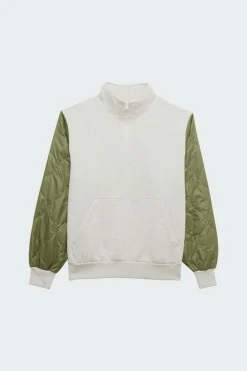PEAKE MOCK HALF ZIP AMUS DBEIG - Sweat | Beige