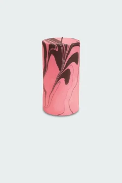 PINK PETROL MARBLE PILLAR CANDLE - Bougie | Marron