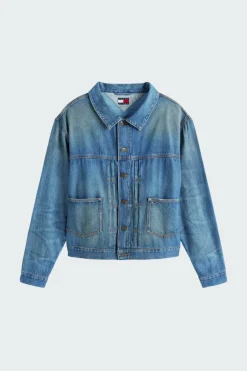 PLEATED TRUCKER JACK - Veste | Bleu
