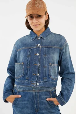 PLEATED TRUCKER JACK - Veste | Bleu