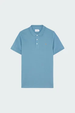 Polo à manches courtes en coton bio | Bleu