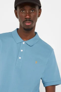 Polo à manches courtes en coton bio | Bleu