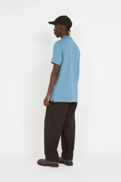 Polo à manches courtes en coton bio | Bleu