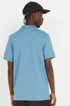 Polo à manches courtes en coton bio | Bleu