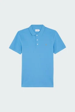 Polo à manches courtes en coton bio | Bleu