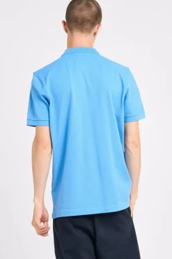 Polo à manches courtes en coton bio | Bleu