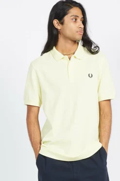 Polo slim-fit en coton piqué | Jaune
