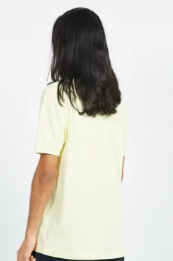 Polo slim-fit en coton piqué | Jaune
