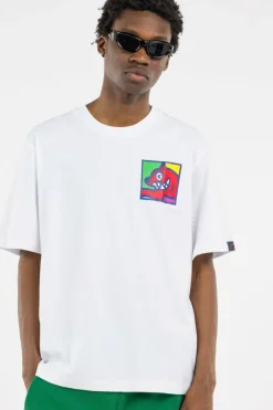 POP ART RUNNING DOG - T-shirt | Blanc