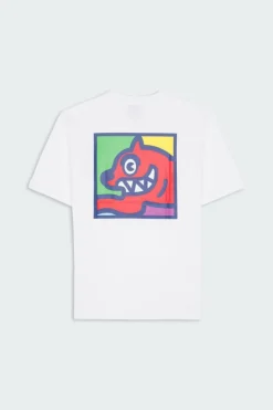 POP ART RUNNING DOG - T-shirt | Blanc