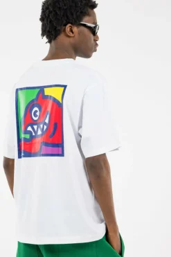 POP ART RUNNING DOG - T-shirt | Blanc