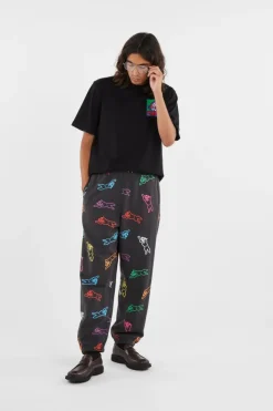 POP ART RUNNING DOG - T-shirt | Noir