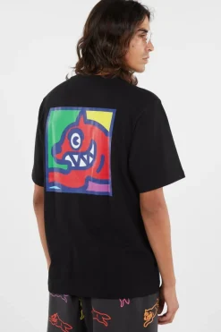 POP ART RUNNING DOG - T-shirt | Noir