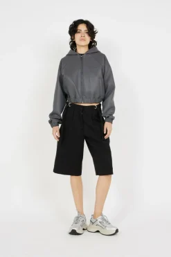 PU SCUBA CROPPED JKT - Veste | Noir