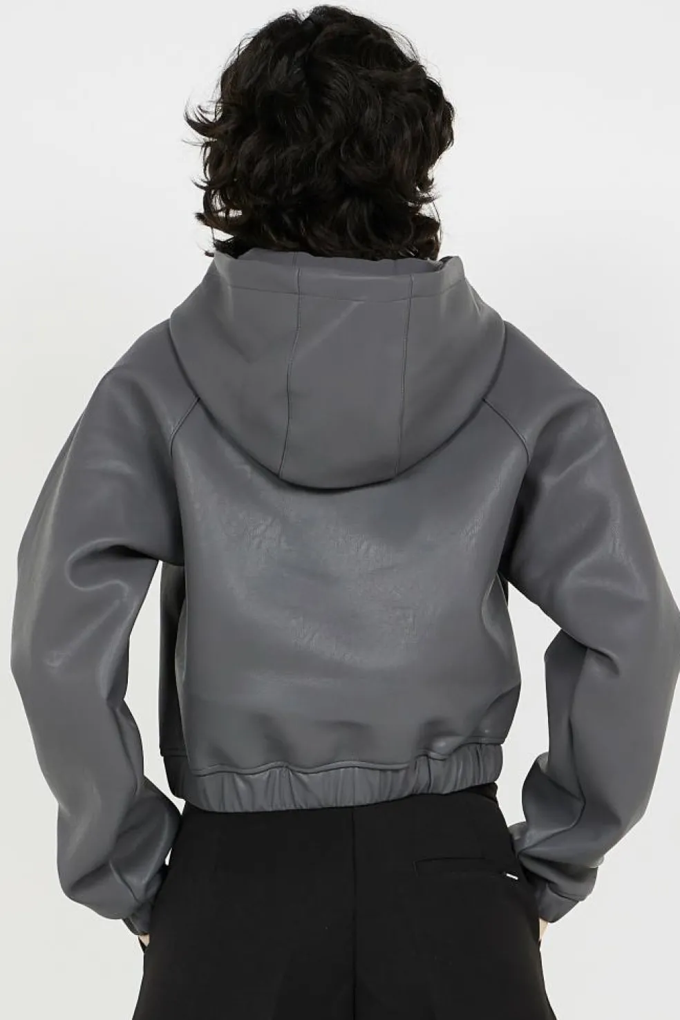 PU SCUBA CROPPED JKT - Veste | Noir