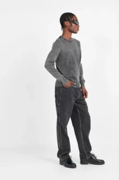 PULL COL ROND RIB - Pull | Noir