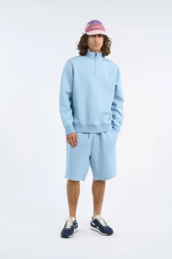 Pull demi-zippé à maille double - Sweatshirt | Bleu