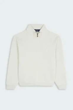 Pull demi-zippé à maille double - Sweatshirt | Gris