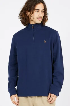 Pull demi-zippé côtelé Estate - Sweatshirt | Bleu
