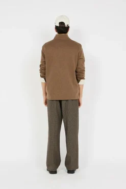 Pull demi-zippé côtelé Estate - Sweatshirt | Marron