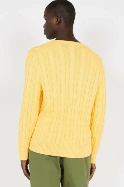 Pull en coton torsadé - Pull | Jaune