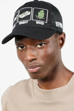 Pu$$y, Money, Weed Trucker Hat - Casquette | Noir