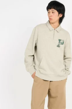 P-Wing Fleece Collared Sweatshirt - Sweatshirt zippé | Gris