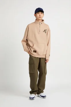 QUARTER ZIP NEWERA - Sweatshirt | Beige