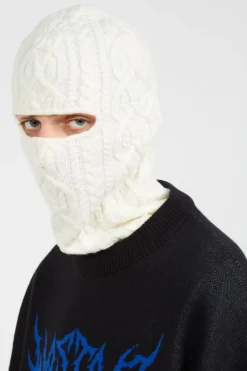 RAIN CABLE BALACLAVA - Balaclava | Beige