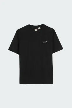 RED TAB VINTAGE TEE - Tee-shirt col rond avec logo brodé en coton | Noir