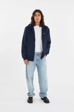 REG S FLAG ZIP T - Hoodie zippé | Bleu