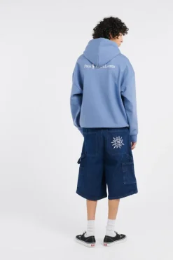 Relaxed Fit Logo Fleece Hoodie - Hoodie | Bleu