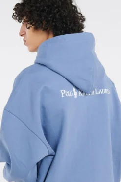 Relaxed Fit Logo Fleece Hoodie - Hoodie | Bleu