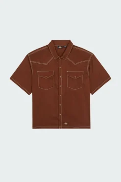 RIVER RANCH WORK SHIRT SS CAPPUCCINO - Chemise | Marron