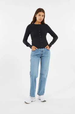 RORY LS BUTTON UP - Gilet | Noir