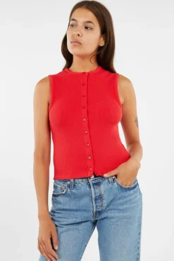 RORY SL BUTTON UP - Débardeur | Rouge