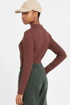 ROUCHE PATCH COEUR/ GOTS - Top | Marron