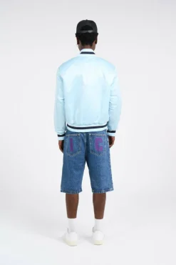 RUN DOG SATIN BOMBER - Bomber | Bleu