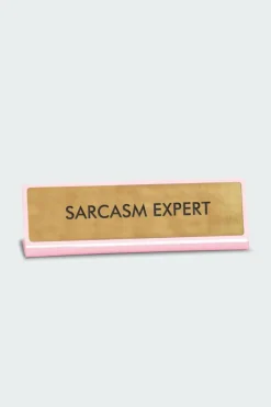 Sarcasm Expert Deskplate Sign - Plaque de bureau | Multicolore
