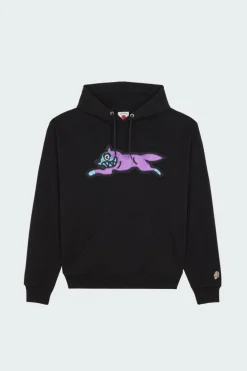 SATIN RUNNING DOG POPOVER - Hoodie | Noir