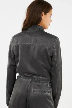 SATIN WASHED JKT - Veste | Noir