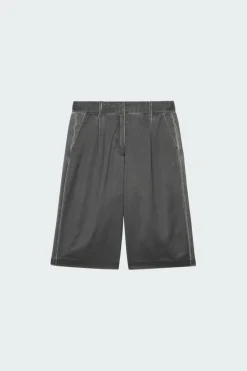 SATIN WASHED SHO - Short | Noir
