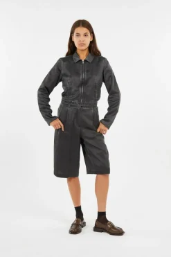 SATIN WASHED SHO - Short | Noir