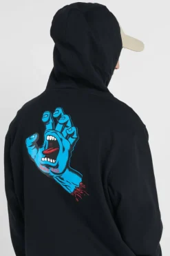 Screaming Hand Chest Hood - Hoodie | Noir