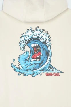 Screaming Wave Hood - Hoodie | Beige