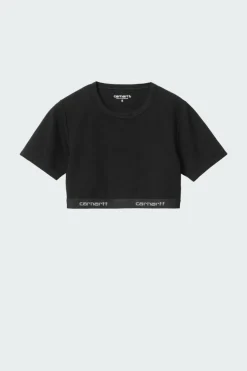 Script Crop Top - T-shirt | Noir